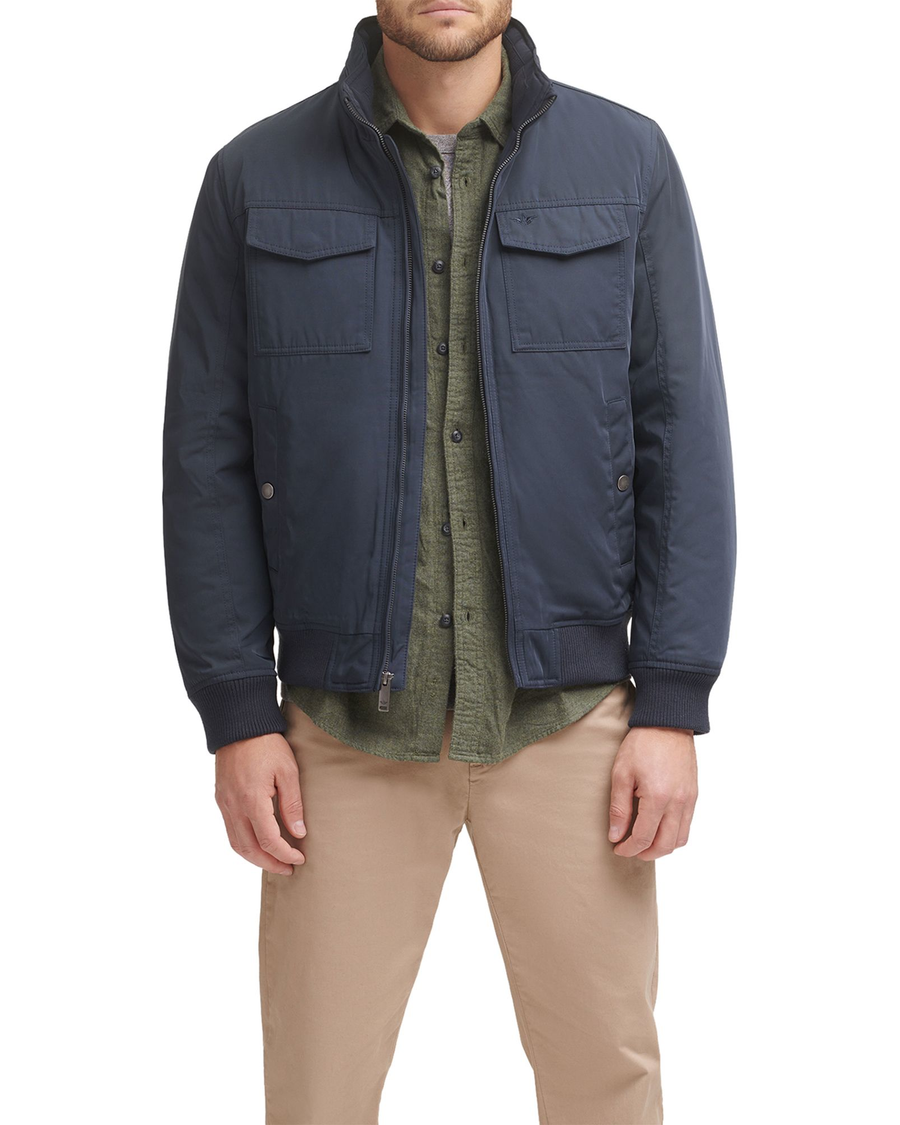 (image for) Sweet Polytwill 2-Pocket Military Bomber Jacket